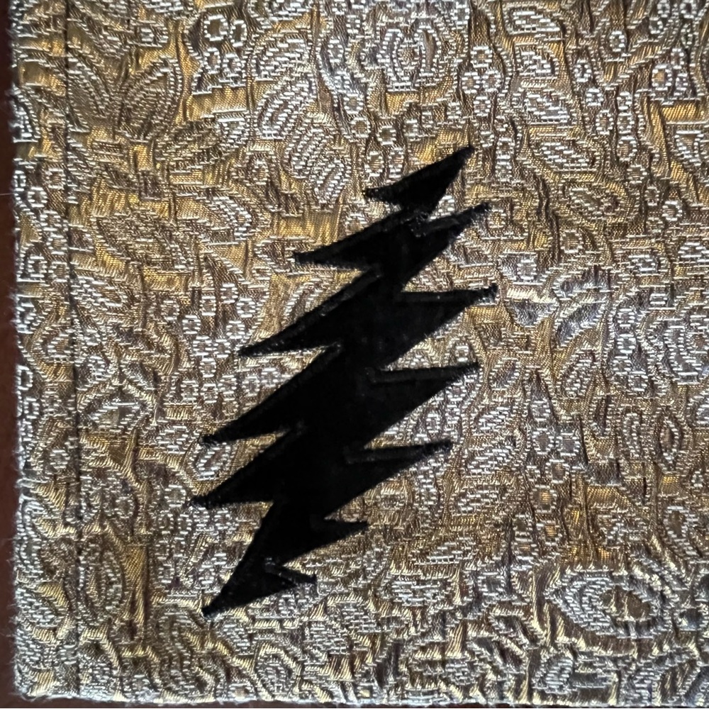 metallic gold mini black velvet Stealie bolt sphere Vegas grateful dead ⚡️SYF 🖤 - Picture 3 of 8
